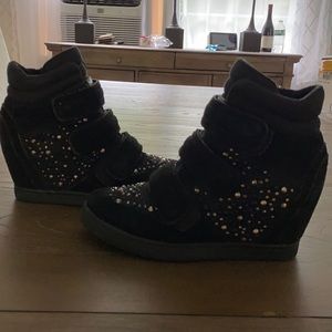 Aldo Black Sneaker Wedges